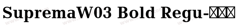 SupremaW03 Bold Regu字体转换